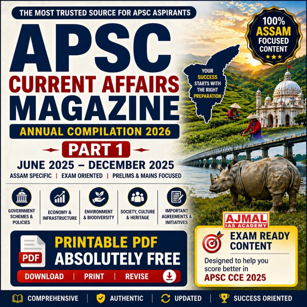 APSC Current Affairs Magazine 2026 Pdf (June 2025 – May 2026) - Ajmal ...